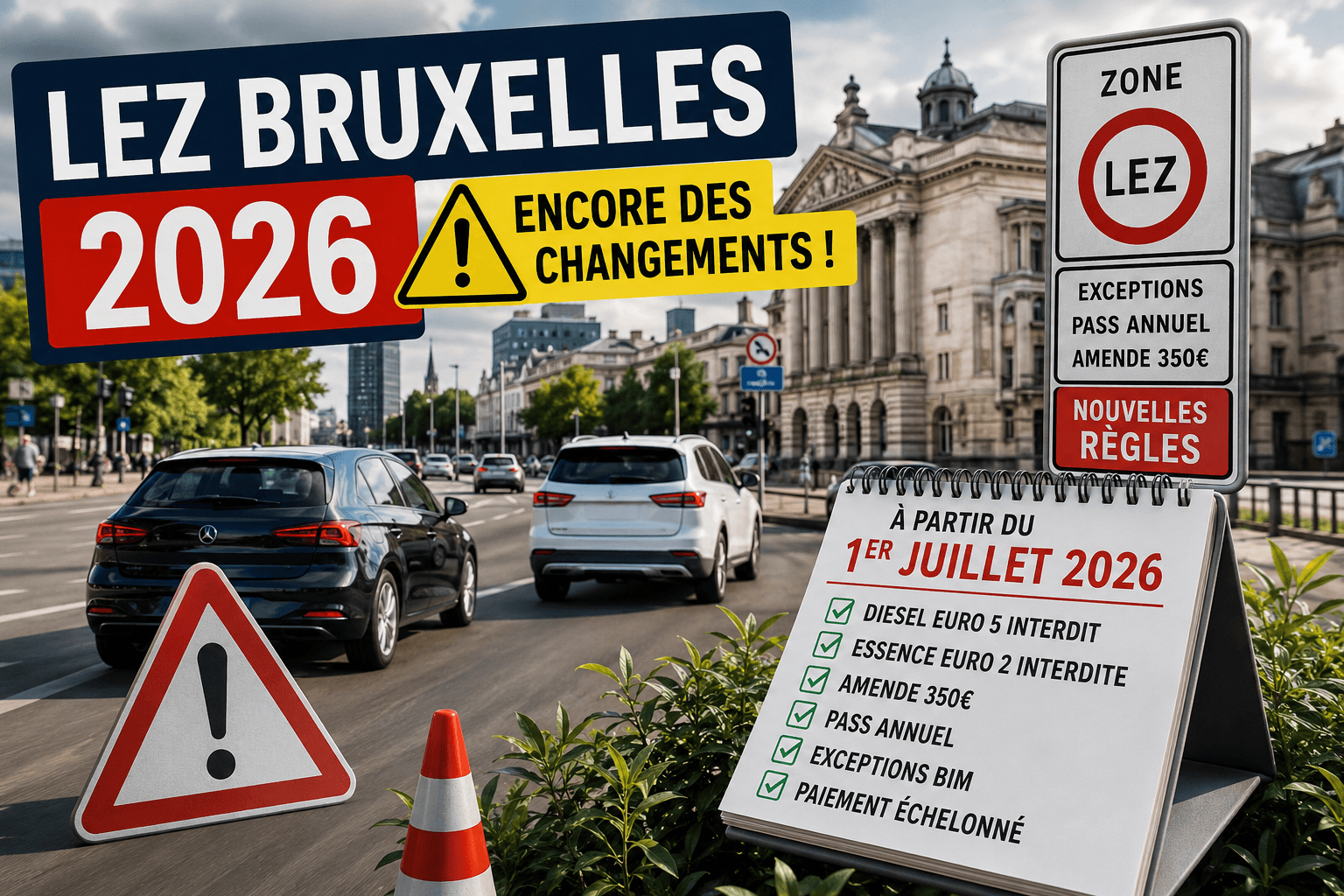 LEZ Bruxelles 2026 : les autorités annoncent encore de nouvelles modalités pour les amendes, le pass annuel et les exceptions